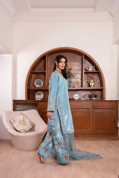 Azure Silk Luxe 3 Piece